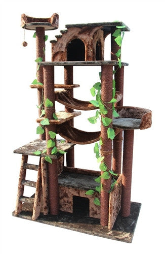 Amazon Cat Tree In Green/brown By Kitty Mansions