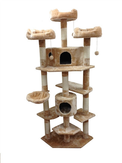 Denver Cat Tree In Beige By Kitty Mansions