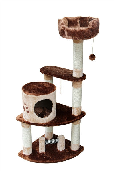 Florence Cat Tree In Brown/beige By Kitty Mansions