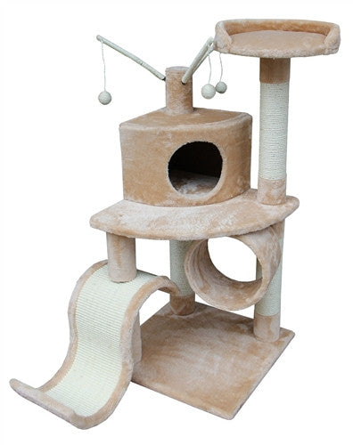 Memphis Cat Tree In Beige By Kitty Mansions