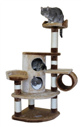 Nashville Cat Tree In Beige/brown By Kitty Mansions