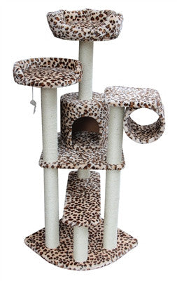 Safari Cat Tree In Leopard By Kitty Mansions
