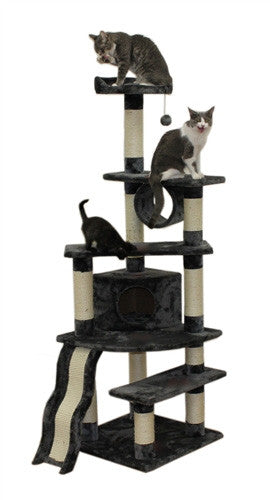 Shanghai Cat Tree In Grey By Kitty Mansions