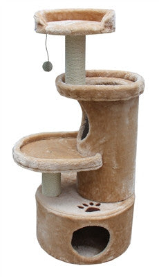 Sydney Cat Tree In Beige By Kitty Mansions