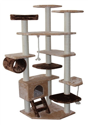 Troy Cat Tree In Brown/beige By Kitty Mansions