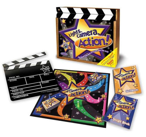 Lisa Leleu Studios W12357 Lights, Camera, Action Game In Deluxe Wooden Box
