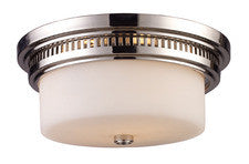 Landmark 66111-2 Chadwick Two Light Flush Mount In Polished Nickel