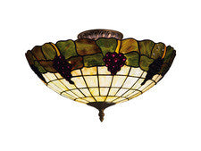 Landmark 931-va Grapevine Three Light Semi Flush In Vintage Antique