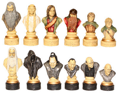 The Lord Of The Rings Chess Set Pieces - Sac Hand Painted