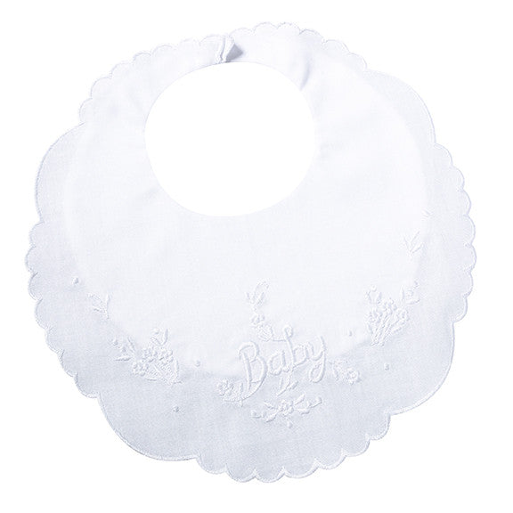 Lillian Rose 24bi830 W Baby Bib - White