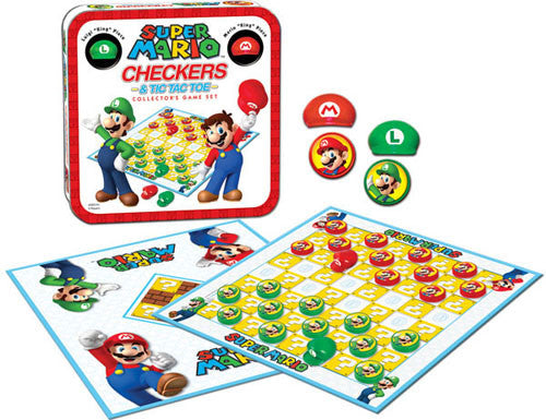 Usaopoly, Inc. Up044105 Checkers & Tic Tac Toe - Super Mario