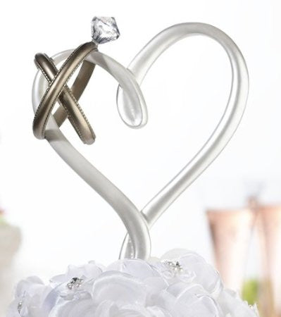 Lillian Rose Ct551 Heart W/rings Cake Pick