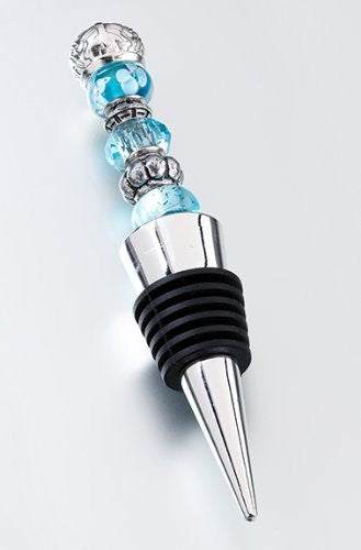 Lillian Rose Fa920 A Beaded Wine Stopper-aqua