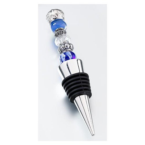 Lillian Rose Fa920 Bl Beaded Wine Stopper-blue