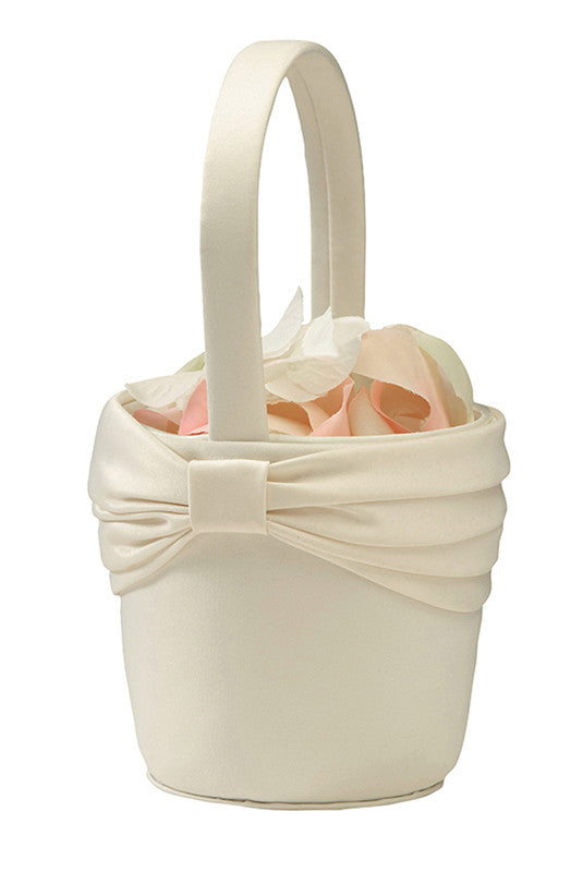 Lillian Rose Fb613 I Satin Flower Basket-ivory