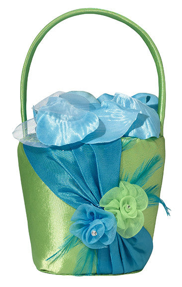 Lillian Rose Fb820 Blue/green Flower Basket