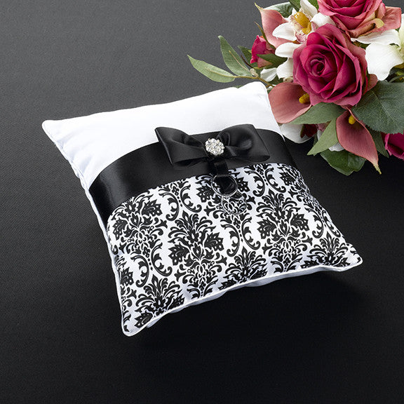 Lillian Rose Rp735 Bd Black Damask Pillow