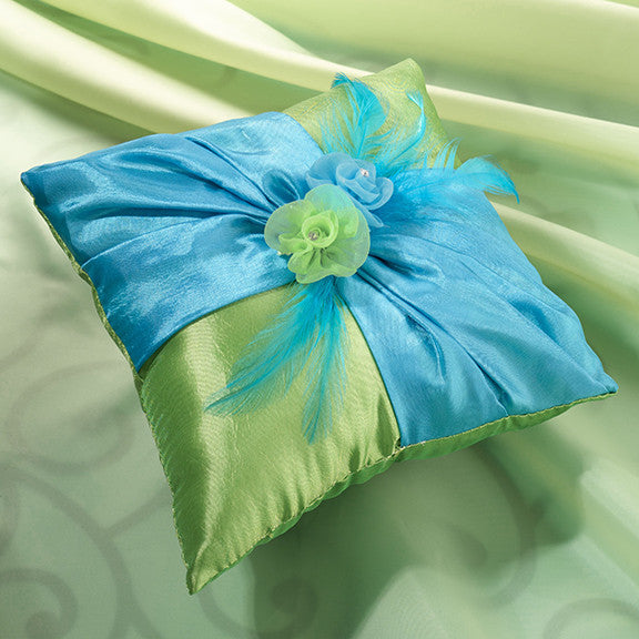 Lillian Rose Rp820 Blue/green Ring Pillow