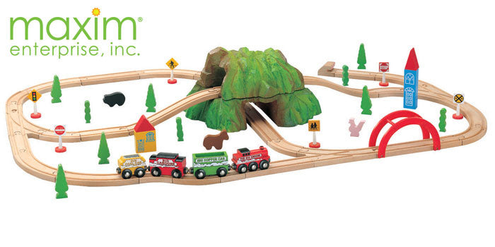 Maxim Enterprise 59 Piece Mountain Train Set (37237-mb)