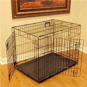 36" Majestic Pet Double Door Folding Dog Crate Cage - Medium