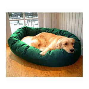 Majestic Pet Small 24" Bagel Bed - Green & Sherpa