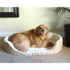 Majestic Pet Medium 28x21 Lounger Pet Bed - Khaki