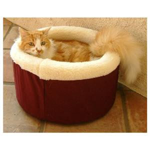 Majestic Pet Medium 20" Cat Cuddler Pet Bed - Burgundy