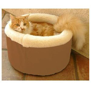 Majestic Pet Medium 20" Cat Cuddler Pet Bed - Khaki
