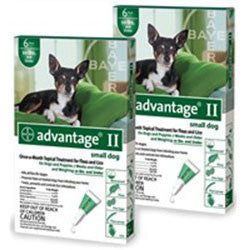 Advantage Ii For Small Dogs 1-10 Lbs, Green 12 Pack