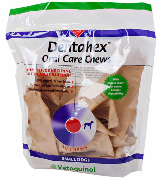 Dentahex Oral Care Chews,30 Ct Small