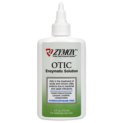 Zymox Otic Enzymatic Solution, Hydrocortisone Free 4oz.