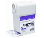 Ultiguard Ulticare U-100 Insulin Syringe 3/10cc, 30g X 5/16", Syringe Dispenser And Sharps Container, Box Of 100 (md-17417)
