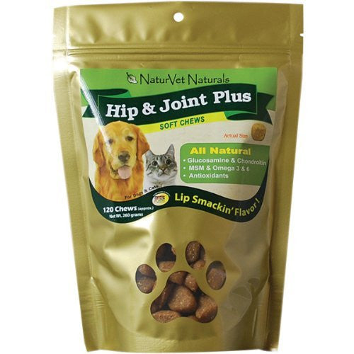 Naturvet Hip & Joint Plus Soft Chew, 120 Chews
