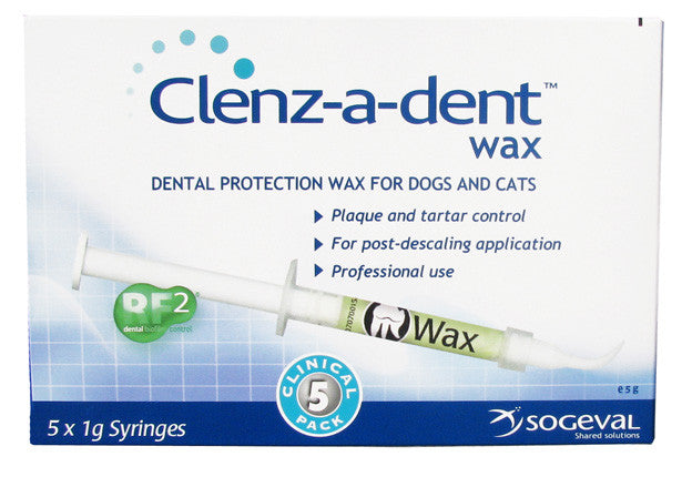 Clenz-a-dent Rf2 Wax Dental Protection Clinical Pack, 5 X 1 Gm Syringes
