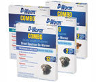 D-worm Combo Broad Spectrum De-wormer For Medium & Large Dogs Over 25 Lbs, 2 Chewable Tablets