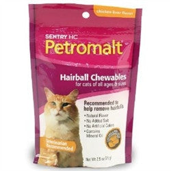 Sentry Hc Petromalt Hairball Chewables - Chicken Liver, 2.5 Oz