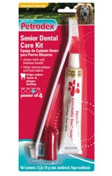 Petrodex Senior Dental Care Kit, Poultry Toothpaste, 2 Toothbrushes