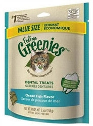 Feline Greenies Dental Treats - Ocean Fish Flavor - 5.5 Oz