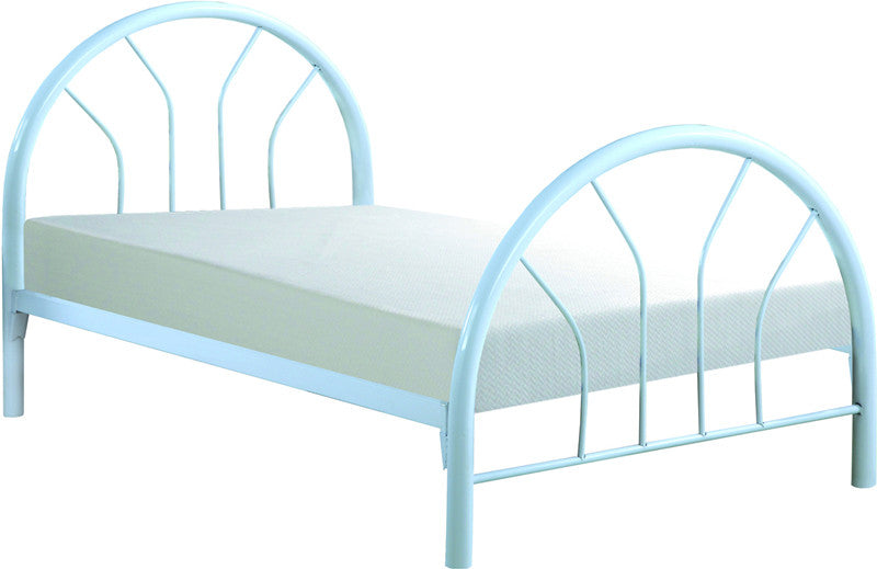 Monarch Specialties I 2389w White Metal Twin Bed Frame Only