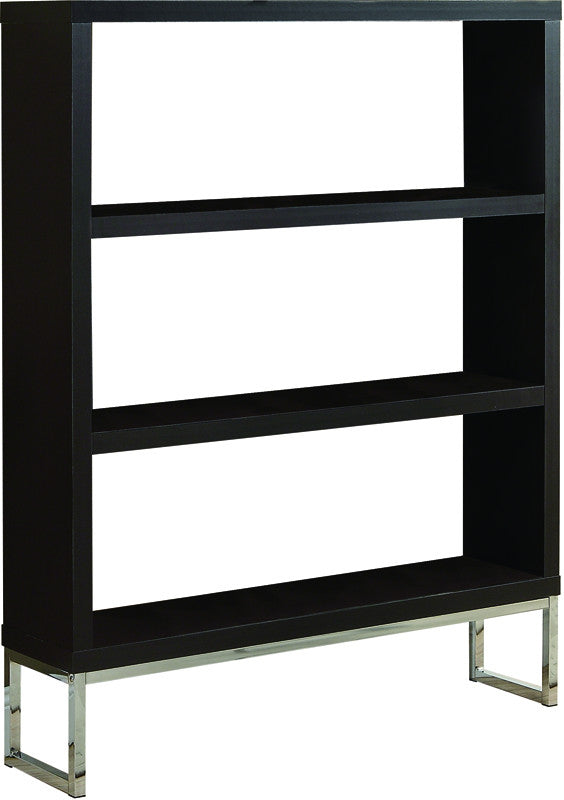 Monarch Specialties I 2558 Cappuccino Hollow-core / Chrome Metal 60"h Room Divider