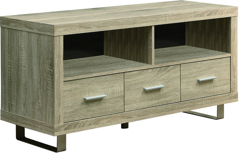 Monarch Specialties I 3200 Natural Reclaimed-look 48"l Tv Console With 3 Drawers