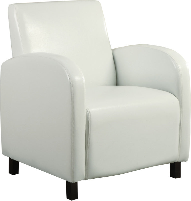 Monarch Specialties I 8049 White Leather-look Accent Chair