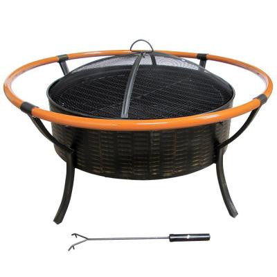 Fireside Escape Wicker Metal Classic Steel Fire Pit (mw1327)