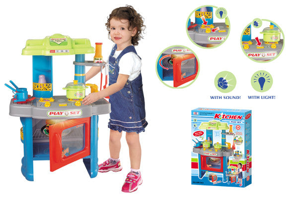 Berry Toys Br008-26a Fun Cooking Plastic Play Kitchen - Blue