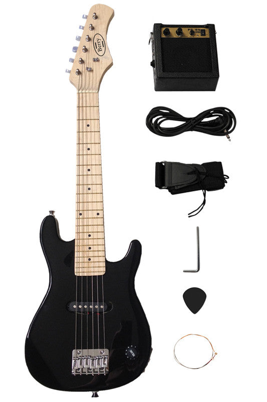 Berry Toys Mkagt30-st3-blk 30" Electric Guitar Set With 5w Amplifier, Cable, Strap, Picks - Black