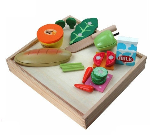 Berry Toys W10b038 Casual Wooden 17 Piece Play Food Set
