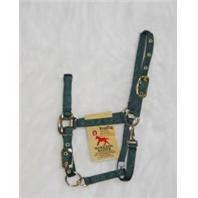 Halter Adjustable Chin With Snap - Hunter Green For Weanling (3das Wndg)