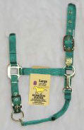 Nylon Adjustable Horse Halter With Chin Strap 1" - Large Green (1das Lggn)