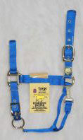 Nylon Adjustable Horse Halter With Chin Strap 1" - Large Blue (1das Lgbl)