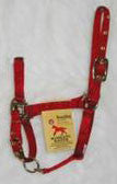 Nylon Adjustable Chin Halter With Snap - Weanling Red (3das Wnrd)